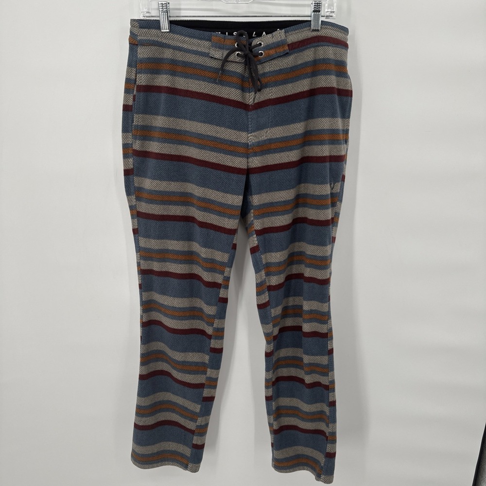 VISSLA Pants Mens Medium Striped Eco-zy Surfer Lounge Soft Stretch Comfy Upcycle